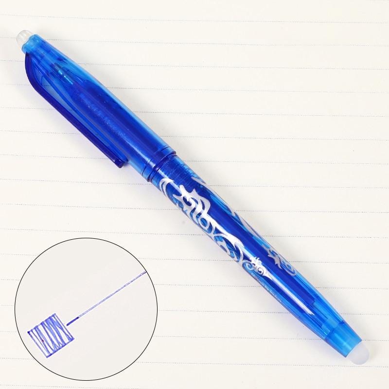0.5mm Erasable Pen Colorful 8 Color Creative Writing Tools (Blue)