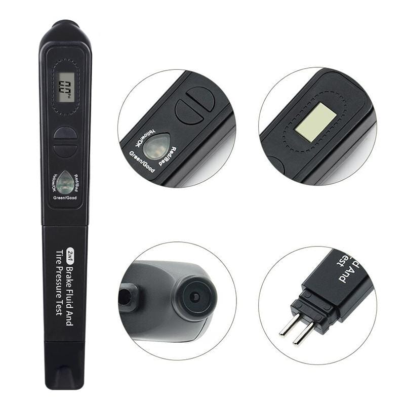 Car 2 in 1 Diagnostic Tool Brake Fluid Liquid Tire Pressure Tester