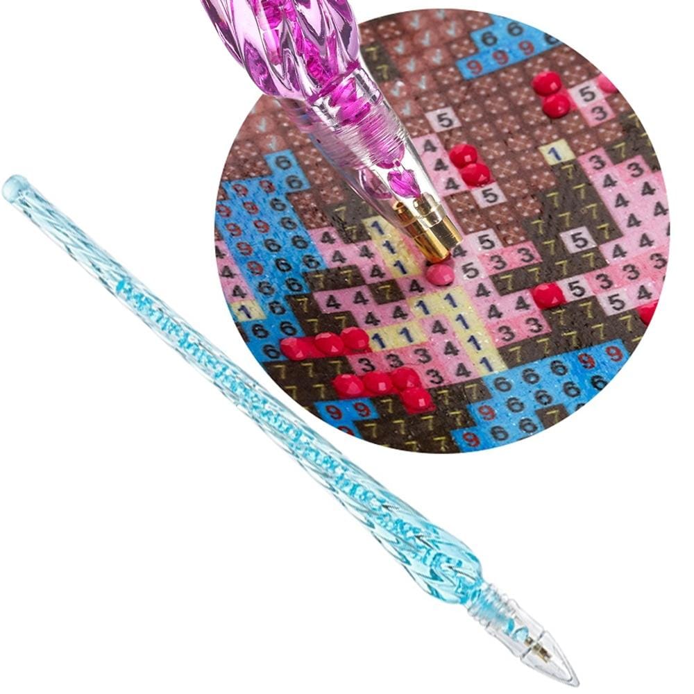 10 PCS Diamond Painting Pen DIY Cross Stitch Embroidery Crafts Sewing Diamond Painting Tool (Blue)