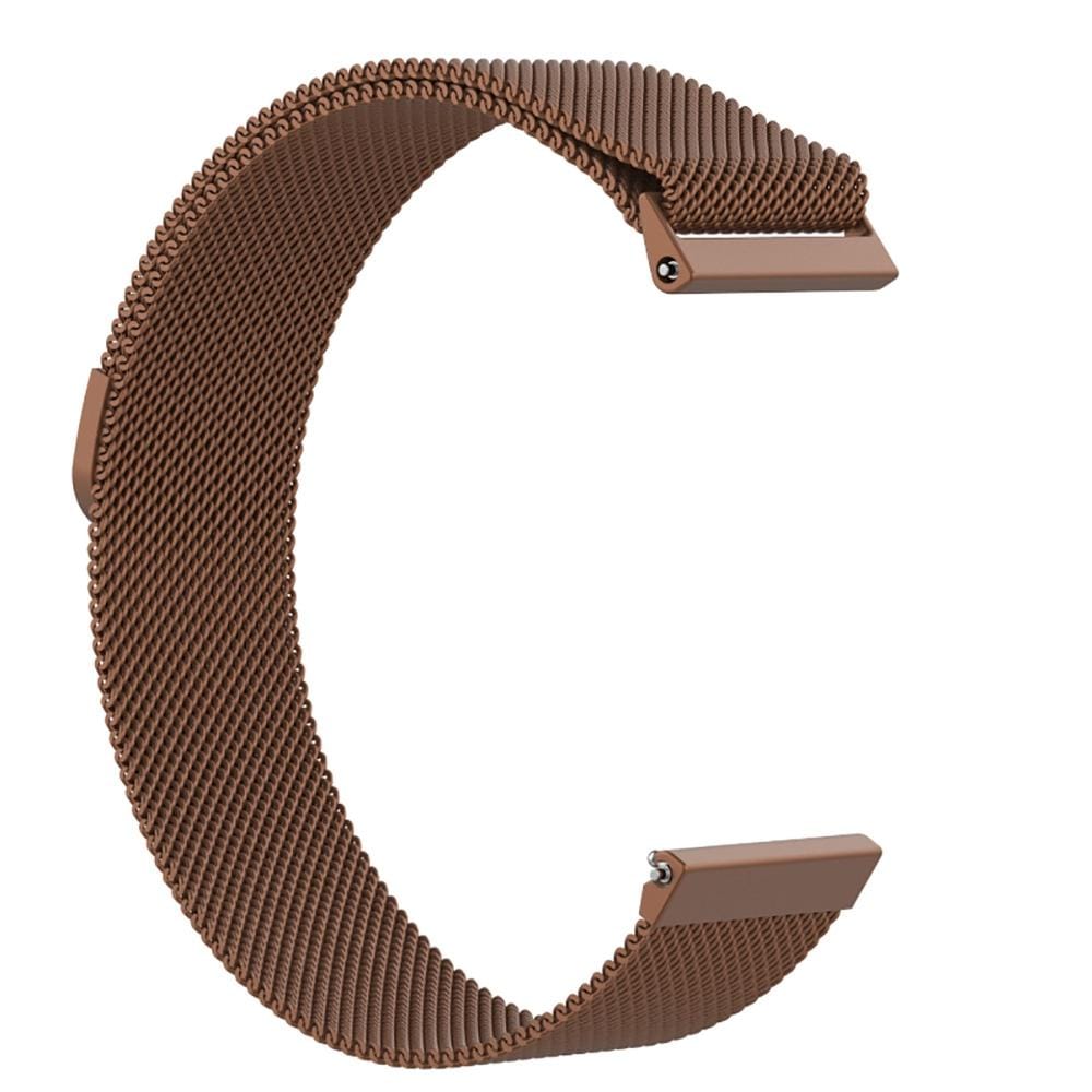 For Fitbit Versa Milanese Replacement Wrist Strap Watchband, Size:S (Coffee)