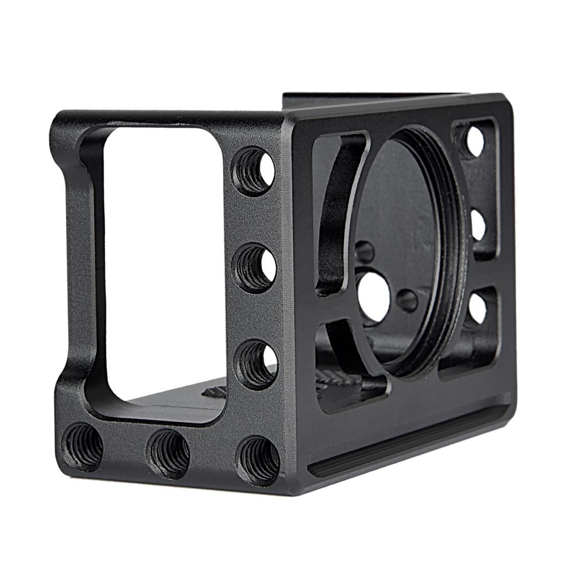 YELANGU C10 Housing Shell CNC Aluminum Alloy Protective Cage with Screw & Base Adapter for Sony RX0 II (Black)