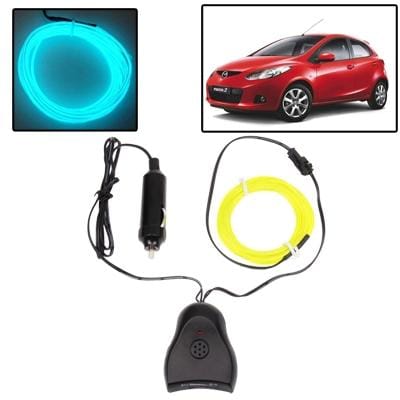 Car Dash EL Cold Light with Music Sensor 12V EL59 Yellow Light (Yellow)