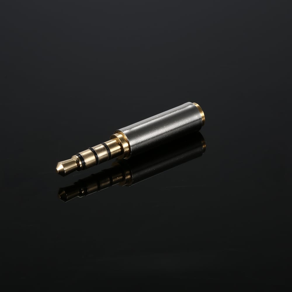 Gold 2.5 mm Female to 3.5 mm Male Audio Stereo Headphone