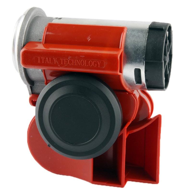 Compact Motorcycle Air Horn with Relay (Red)