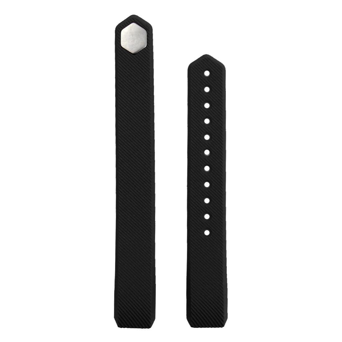 For Fitbit Alta Watch Oblique Texture Silicone Watchband, Large Size, Length: about 22cm (Purple)
