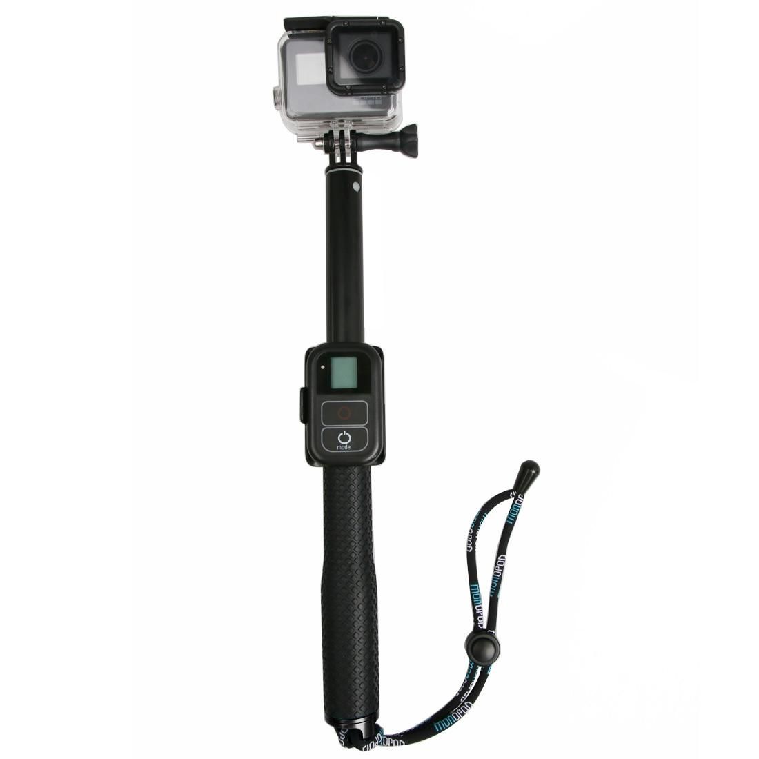 Handheld Aluminium Extendable Pole Monopod with Screw & Strap & Remote Control Buckle for GoPro HERO5 Session /5 /4 Session /4 /3+ /3 /2 /1, Xiaoyi Sport Cameras, Adjustment Length: 36-110cm (Green)