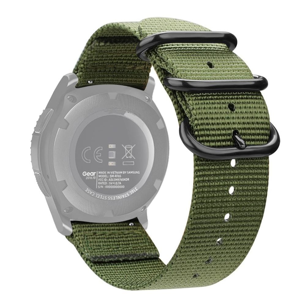 For Samsung Galaxy Watch Gear S3 20mm Nylon Three-ring Strap (Gray)