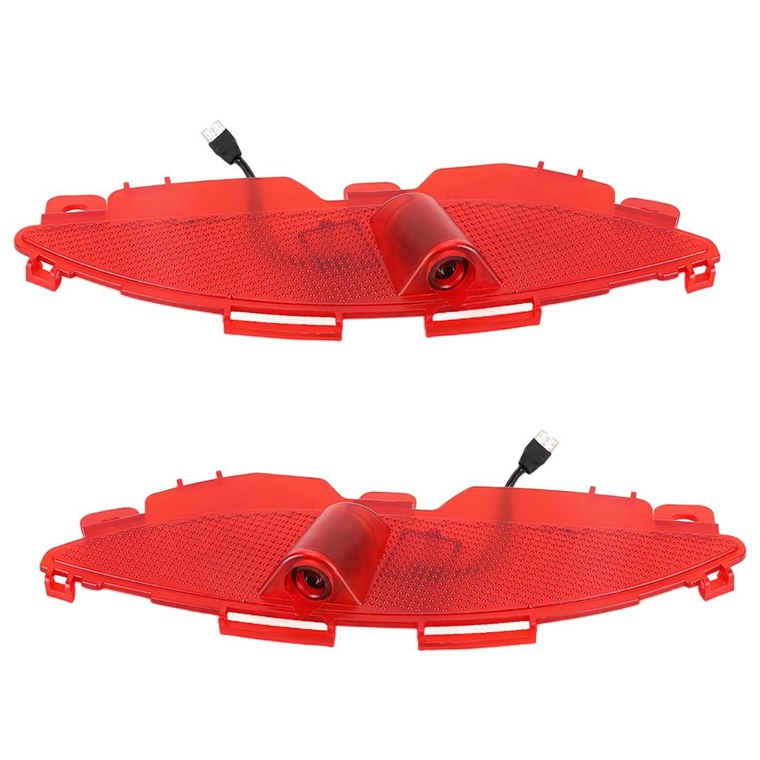 2 PCS DC12V 2W Car Door Logo Light Brand Shadow Lights Courtesy Lamp for Hyundai New SantaFe 2013-2015