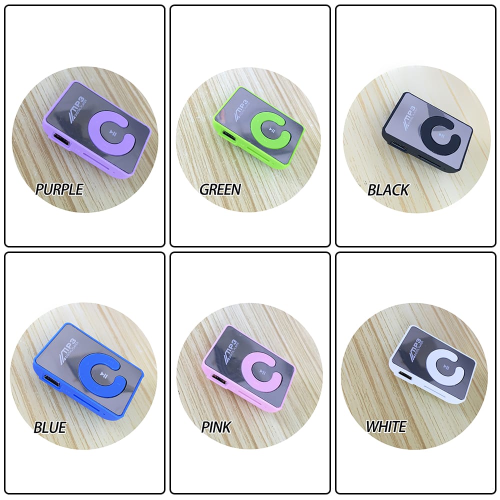 Mini Mirror Clip MP3 Player Portable Fashion Sport USB