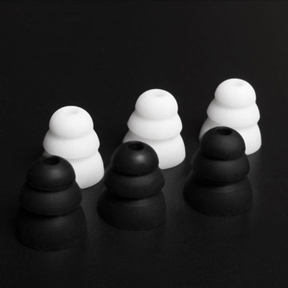 3 Pairs 6 PCS Three Layer Silicone In-Ear Earphone Covers