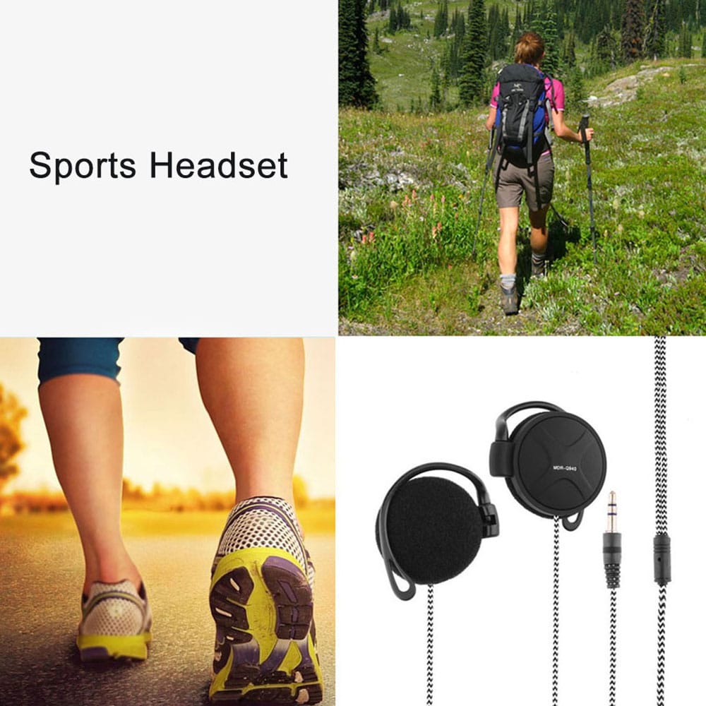 3.5mm Wired Gaming Headset On-Ear Sports Headphones Ear-hook