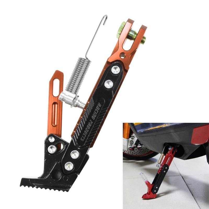 Motorcycle Modified Aluminum Alloy Side Tripod Adjustable Pedal Holder (Orange)