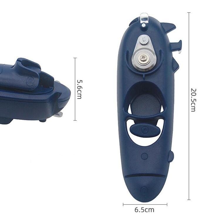 8 in 1 Stainless Steel Multifunctional Hand-canned Bottle Opener (Dark Blue)