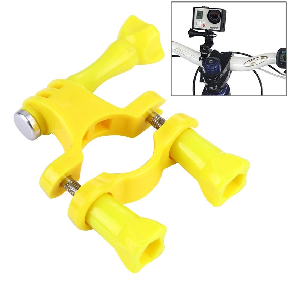TMC Handlebar Seatpost Pole Mount Bike Moto Bicycle Clamp for GoPro  NEW HERO /HERO6   /5 Session /5 /4 Session /4 /3+ /3 /2 /1, Xiaoyi Sport Cameras (Yellow)