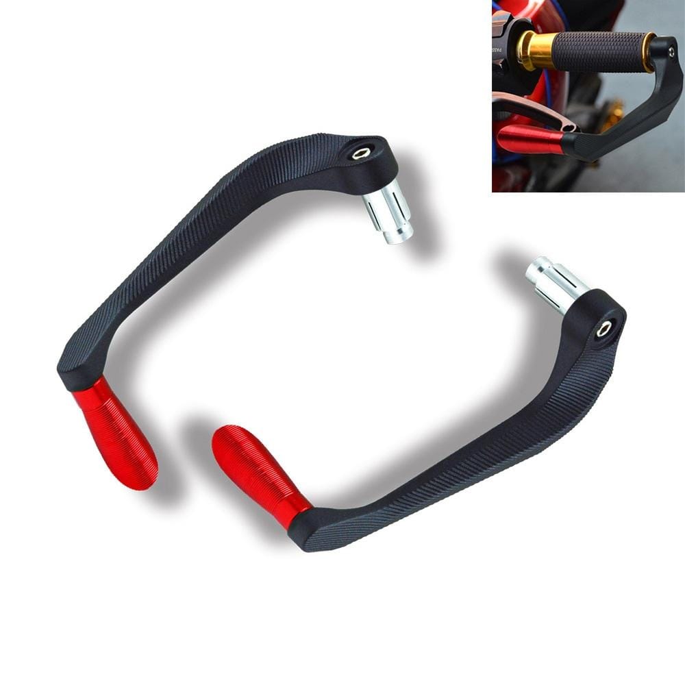 2 PCS Motorcycle Modification Accessories Striped Horn Shape Gear Brake Clutch Handbrake (Red)