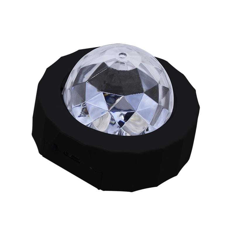D36 3W DC 5V USB Charging Car Portable DJ Light Sound Activated Atmosphere Light Star Music Light Lamp (Black)