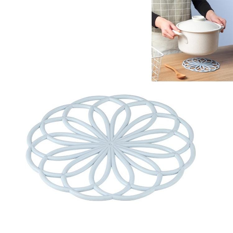 10 PCS Creative Hollow Flower Shape Ktchen Household Non-slip Anti-scalding Insulation Tableware Cup Mat (Blue)