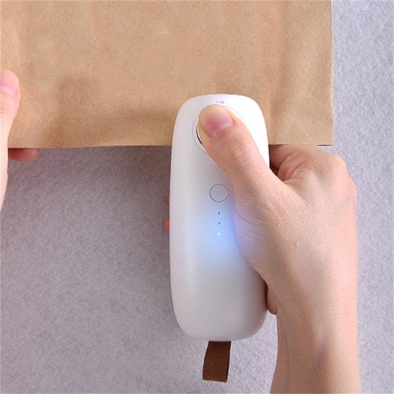 USB Charging Portable Heating Plastic Bag Household Mini Sealing Machine (White)