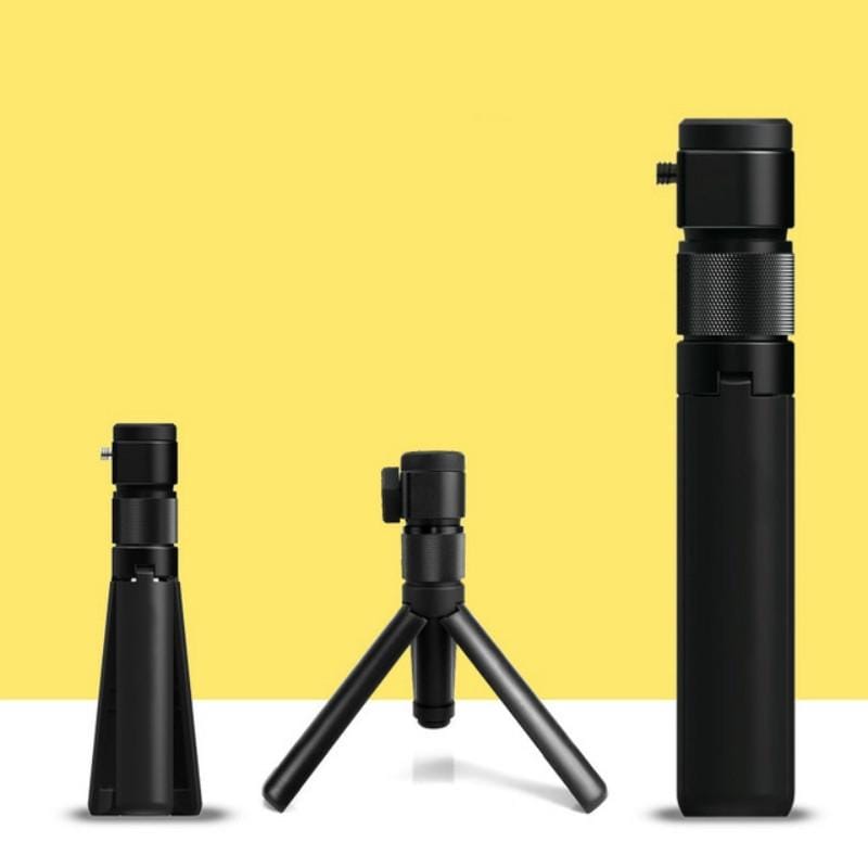 Bullet Time Rotary Handle Panoramic Camera Selfie Extension Rod Tripod Integrated (Black)