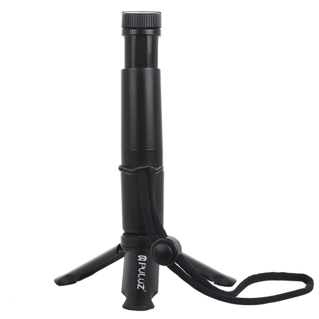 PULUZ Folding Plastic Tripod + Vlogging Live Broadcast Handheld Grip ABS Mount with Cold Shoe & Wrist Strap for iPhone, Galaxy, Huawei, Xiaomi, Sony, HTC, Google and other Smartphones