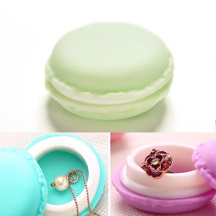 2 PCS Fashionable Macaron Storage Box  Jewelry Ring Box (Green)