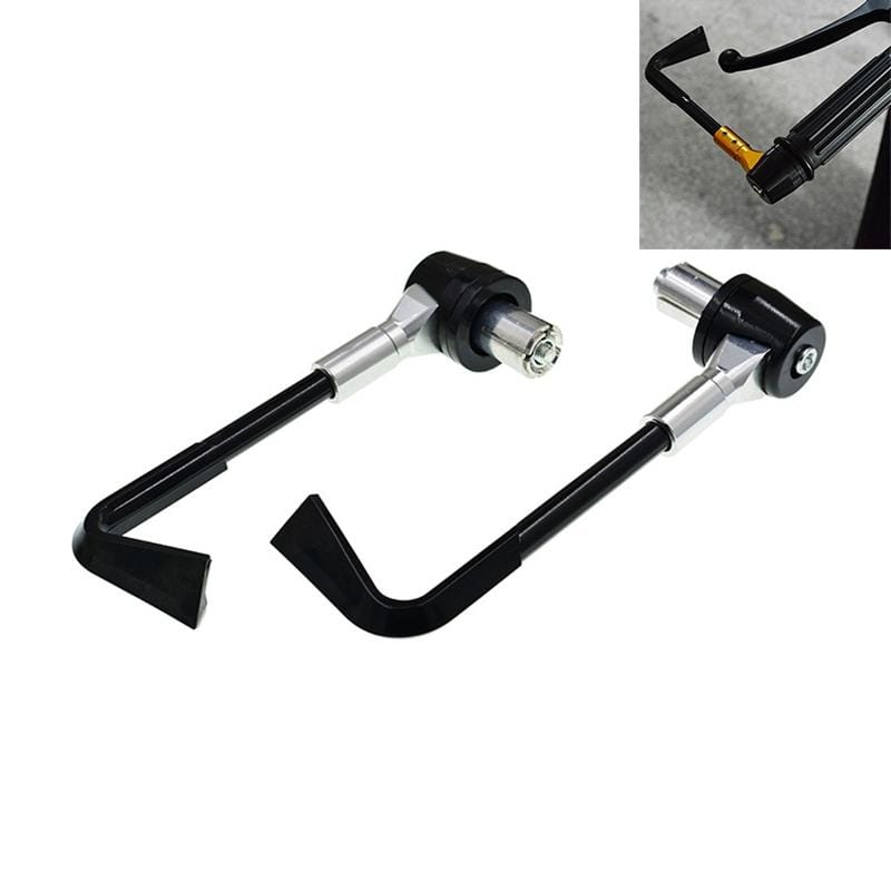 2 PCS Universal 22mm Shockproof Protection Rod CNC Horn Shape Handbrake Motorcycle Modification Accessories (Silver)