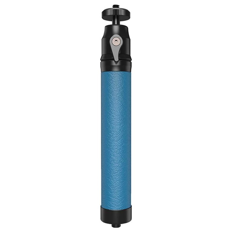 Original Xiaomi Youpin SEABIRD Retractable Leather Handle Aviation Aluminum Alloy 4K Sports Camera Selfie Stick with Rubber Hand Strap (Blue)