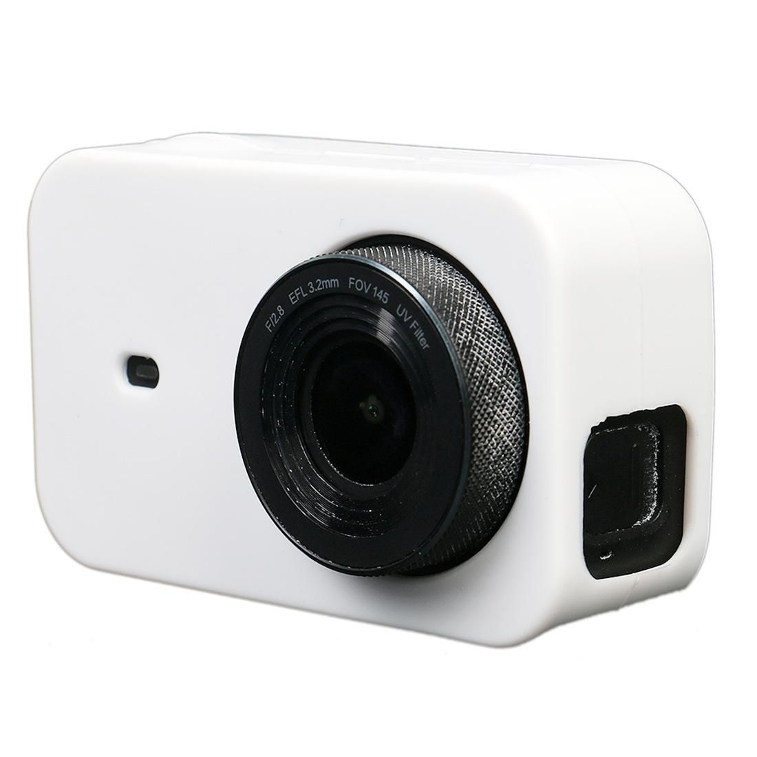 For Xiaomi Mijia Small Camera Silicone Protective Case with Lens Cover (White)