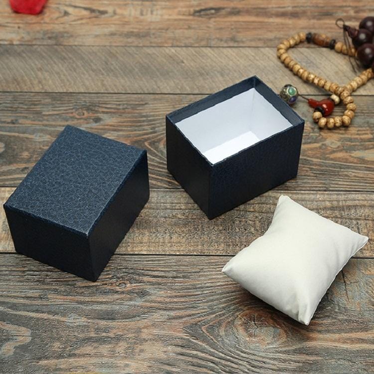 8 PCS Litchi Texture Watch Box Jewelry Gift Box Earring Necklace Jewelry Watch Packaging Box, Color:Blue