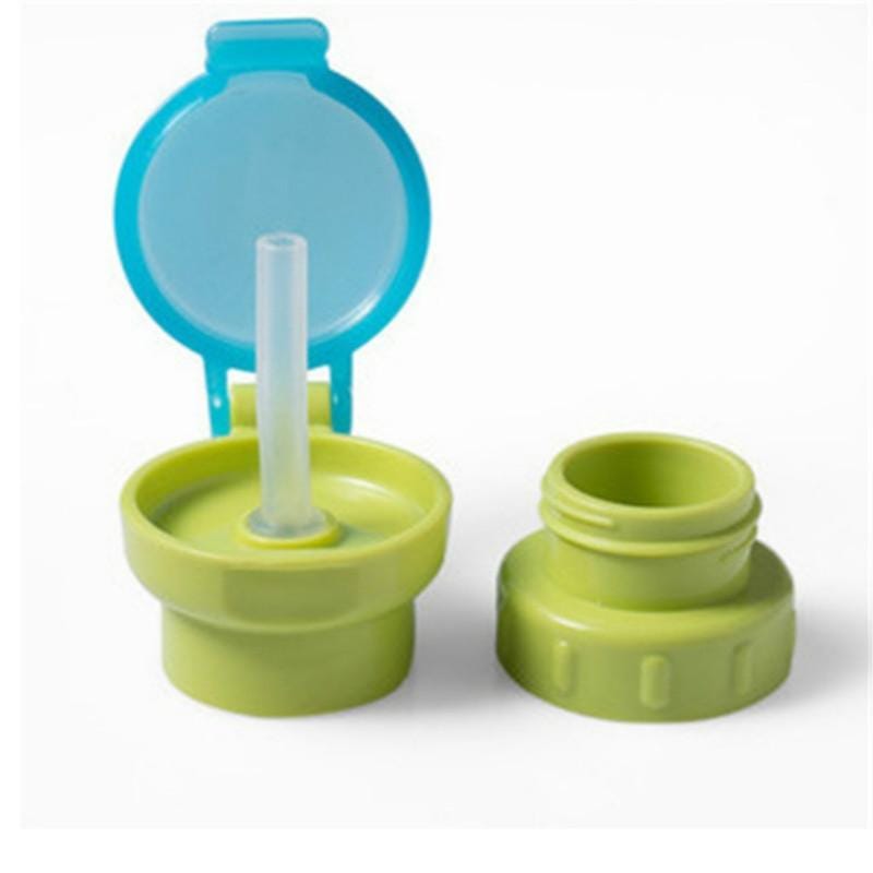 Children Portable Bottled Drinks Anti-overflow Anti-squash Replacement Straw Cap (Red)