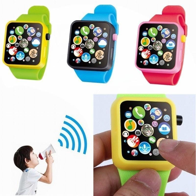 Kids Early Education Toy Wrist Watch 3D Touch Screen Music Smart Teaching Children Birthday Gifts, Chinses Version (Red)