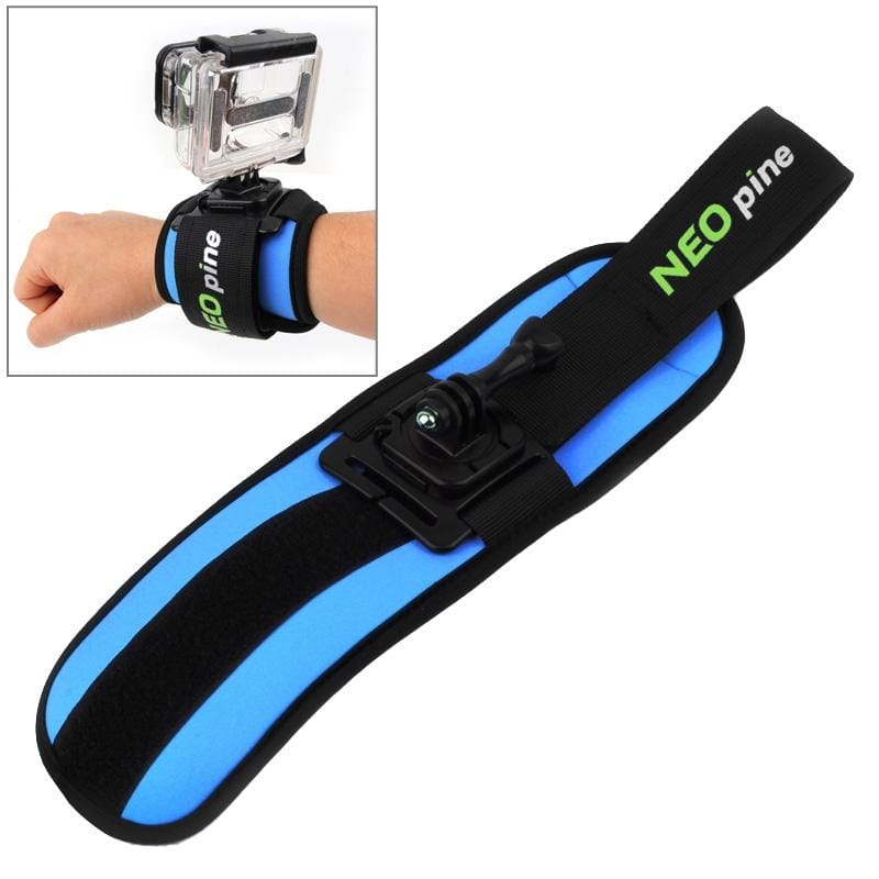 NEOpine GWS-5 Sports Diving Wrist Strap Mount Stabilizer 360 Degree Rotation for GoPro  NEW HERO /HERO6   /5 /5 Session /4 Session /4 /3+ /3 /2 /1, Xiaoyi and Other Action Cameras (Blue)