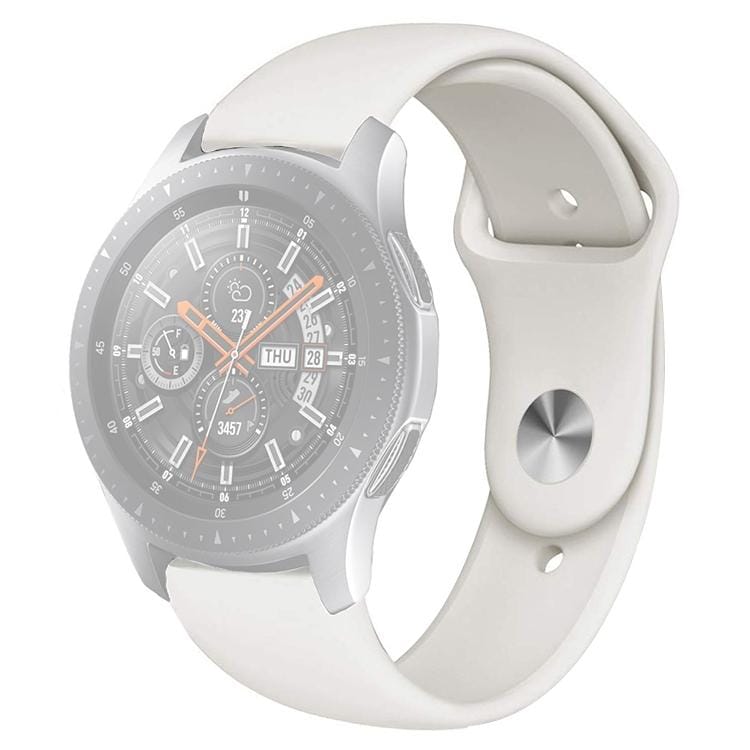 Monochrome Silicone Strap for Apply Samsung Galaxy Watch Active 20mm (Creamy Whiteei)