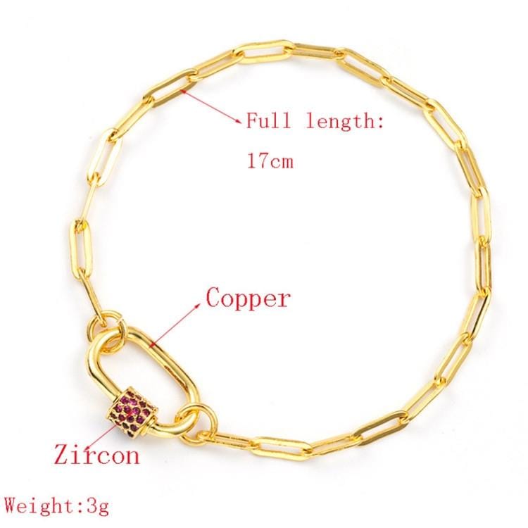 Hip Hop Bracelet Copper Inlaid Zircon Color Preserving Personality Mens and Womens Bracelets