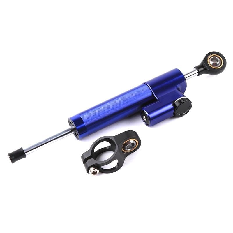 Motorcycle Handlebar Universal Shock Absorber Direction Damper Steering Stabilizer Damper Accessories (Blue)