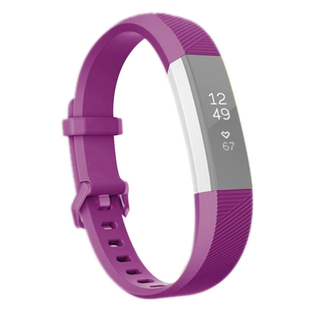For Fitbit Alta Smart Watch Silicone Watchband, Length: about 23.8cm (Purple)