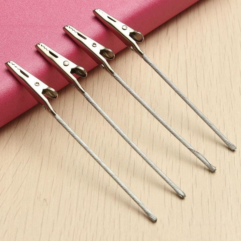 40 PCS Metal Wire Rope Alligator Clips, Size:8cm
