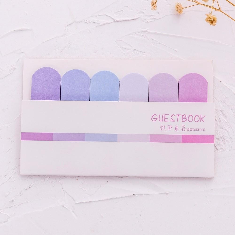 3 PCS Gradient Office Sticky Notes Planner Stickers Page School Supplies Stationery (Gradient yellow)