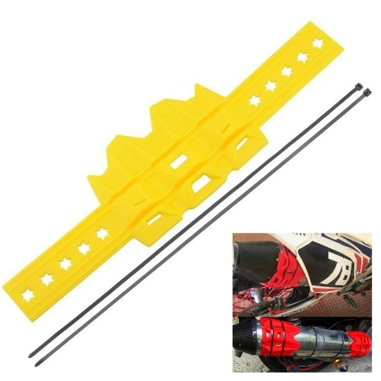 Motorcycle Modification Accessories Exhaust Pipe Anti-scratch Protective Cover Anti-scalding Rubber Ring Insulation Glue (Yellow)
