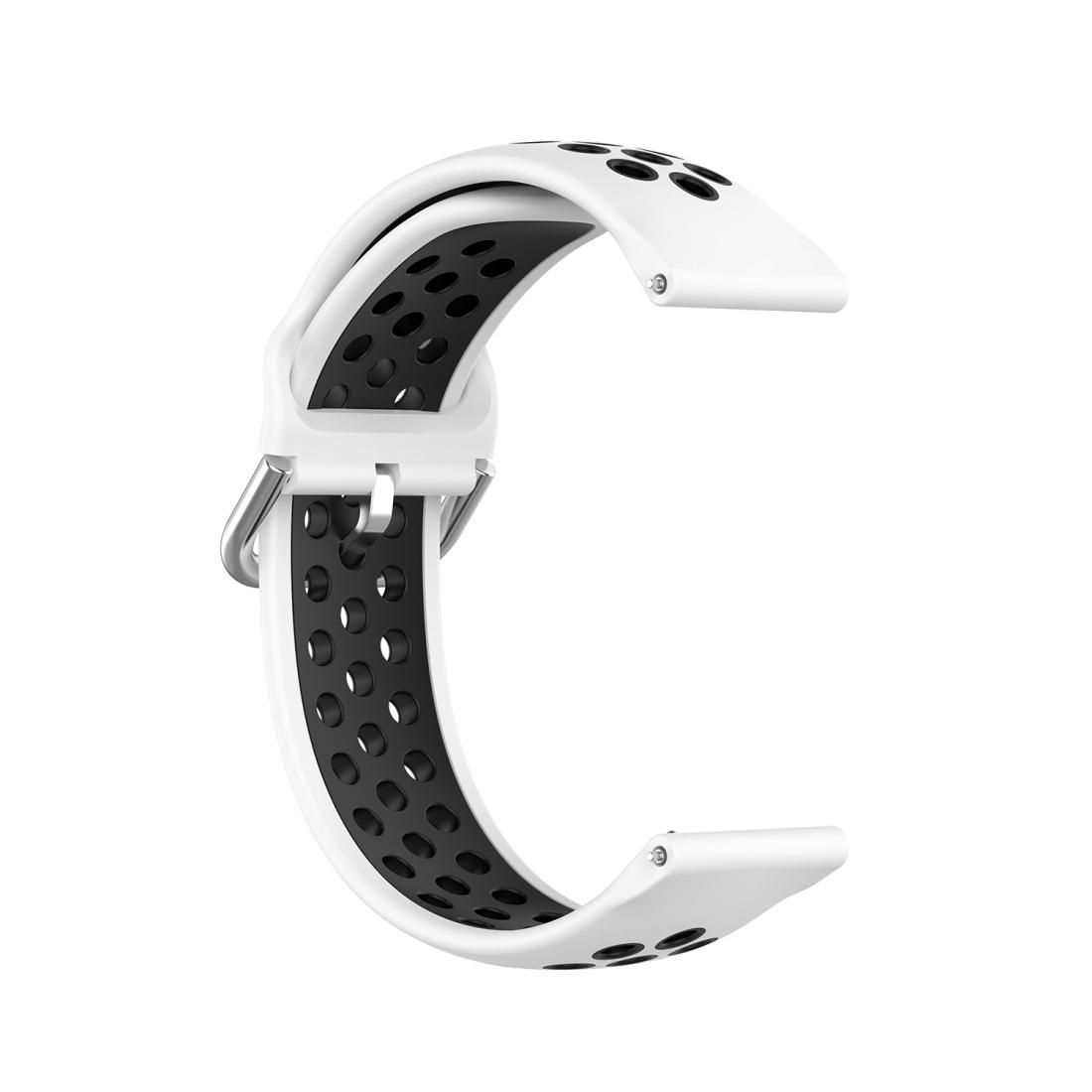 For Fitbit Versa 2 / Versa / Versa Lite / Blaze 23mm Sports Two Colors Silicone Replacement Strap Watchband (Black Lime)