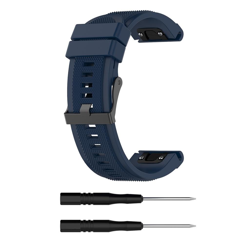For Garmin Fenix 5X Fenix3 / Fenix3 HR Silicone Replacement Wrist Strap Watchband (Dark Blue)
