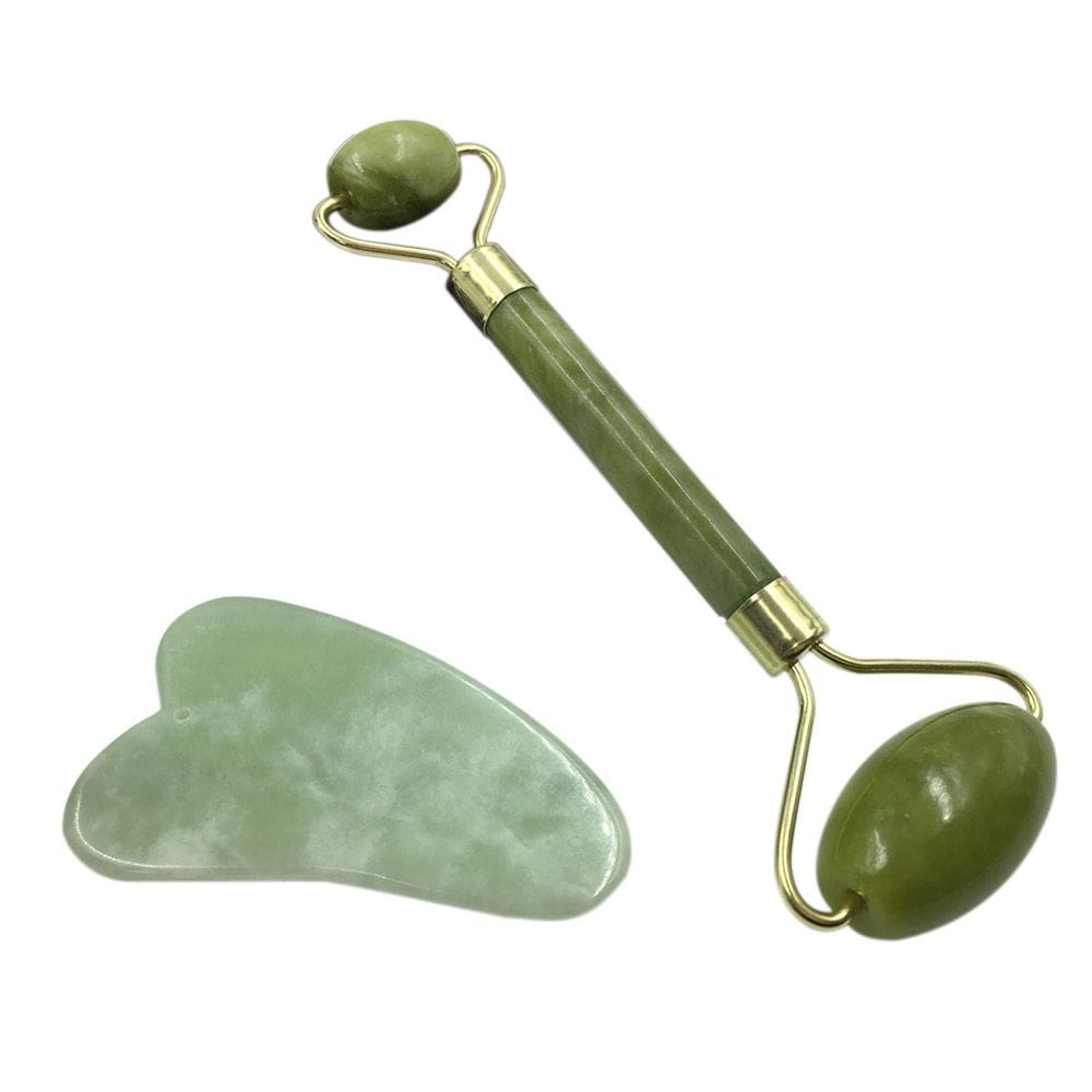 Jade Roller & Gua Sha Scraping Massage Tool with Protective - with gift box