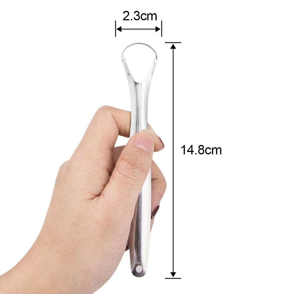 Tongue Scraper Reusable Portable Stainless Steel Oral Tongue