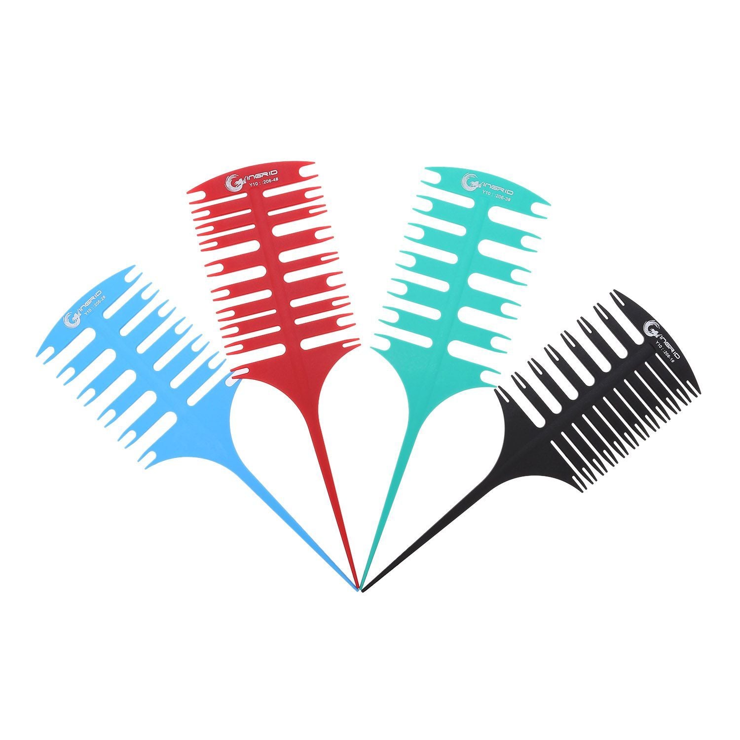 4Pcs/Set Hair Highlight Sectioning Comb for Hair Coloring