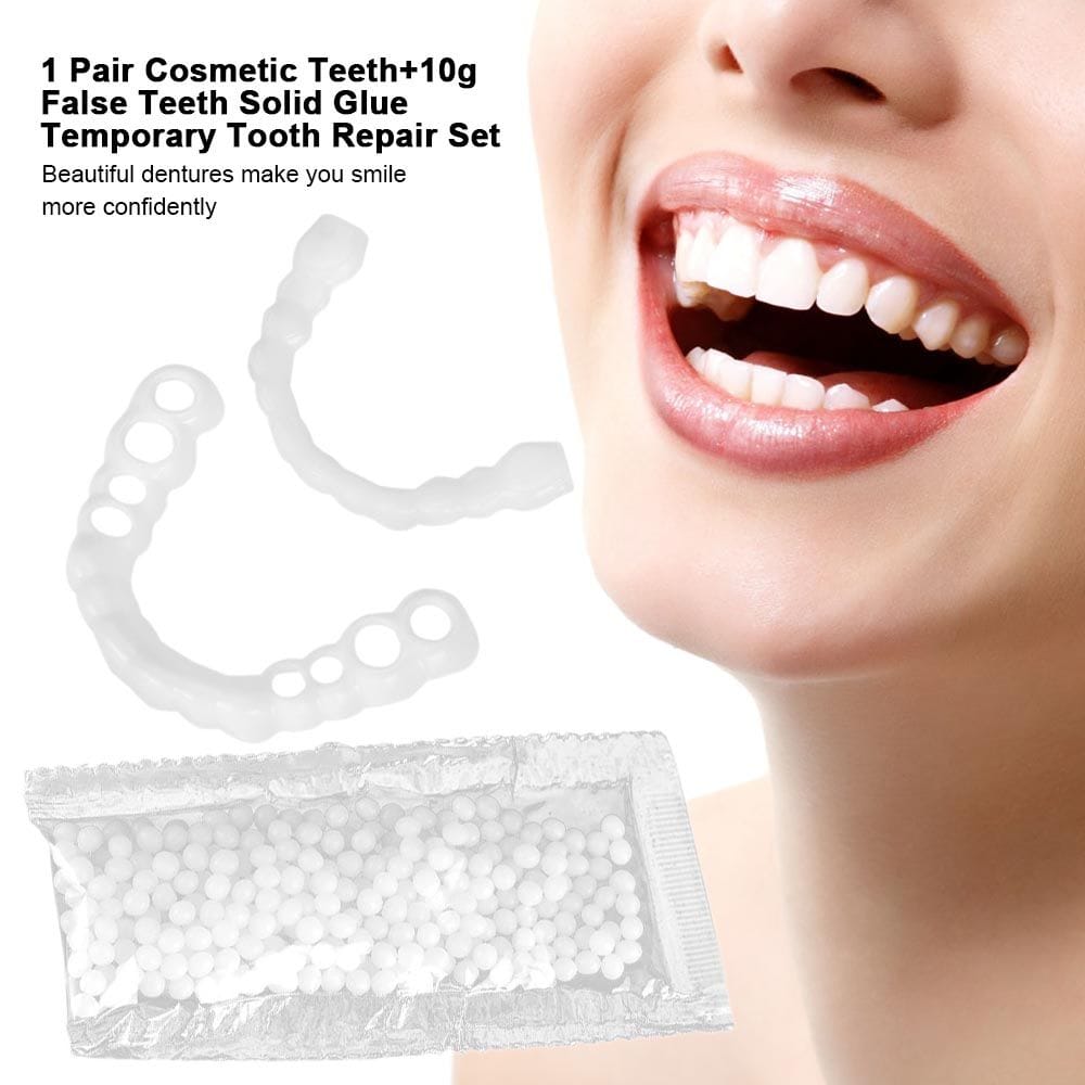 1 Pair Temporary Smile Comfort Fit Cosmetic Teeth Denture
