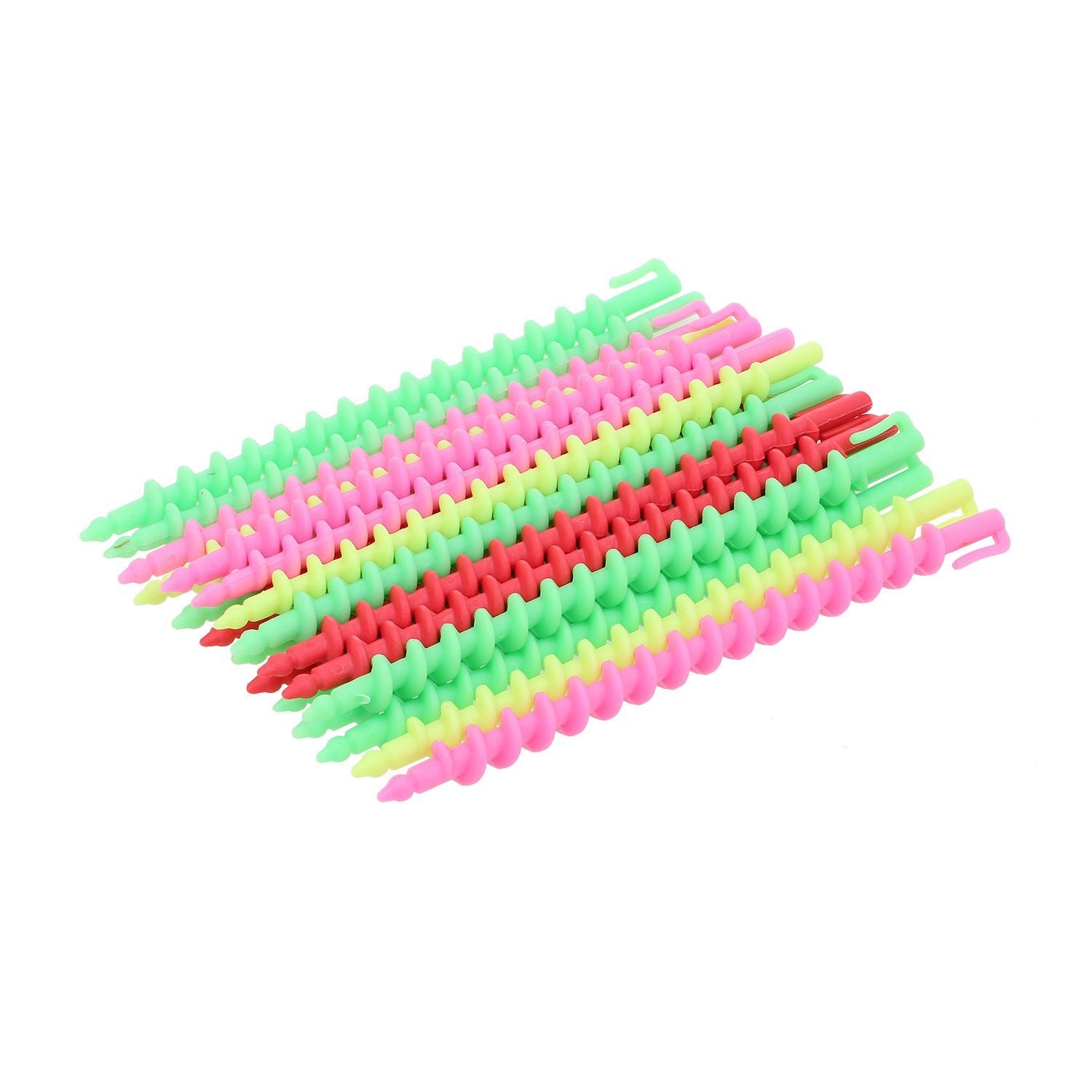 20Pcs Hair Rollers Spiral Rod Plastic Hairdressing Spiral