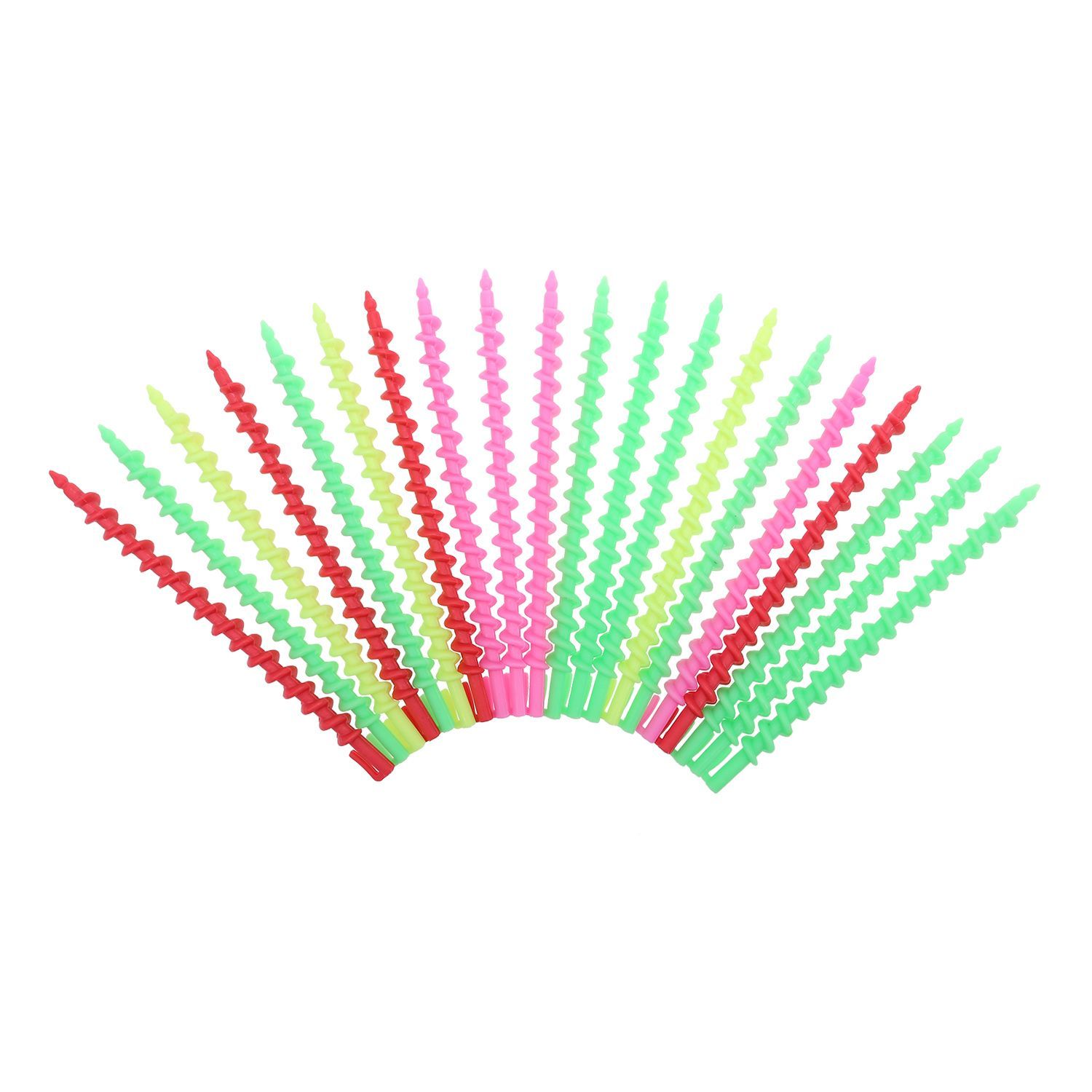 20Pcs Hair Rollers Spiral Rod Plastic Hairdressing Spiral