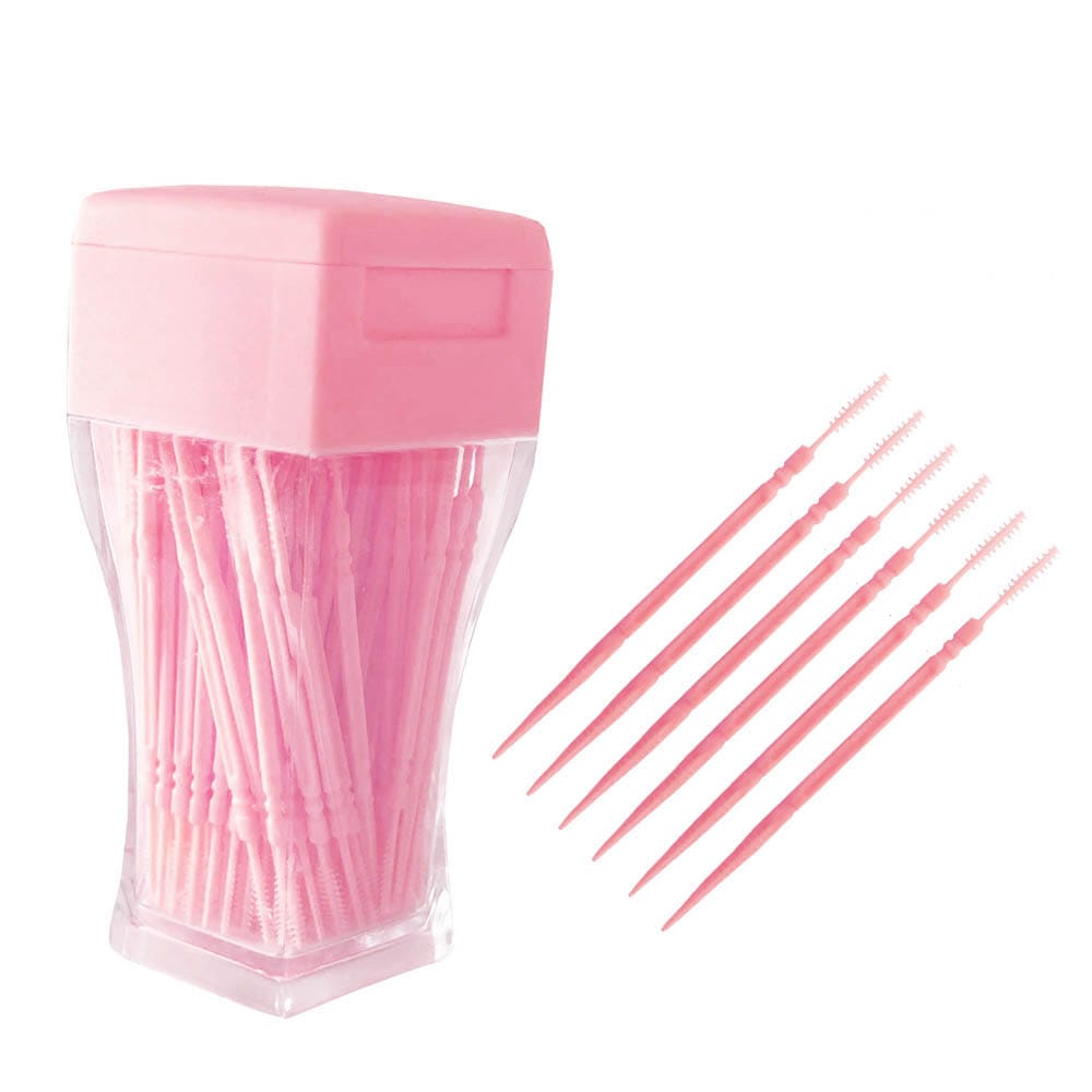 200 PCS Toothpick Brush Plastic Double-ended Toothpicks