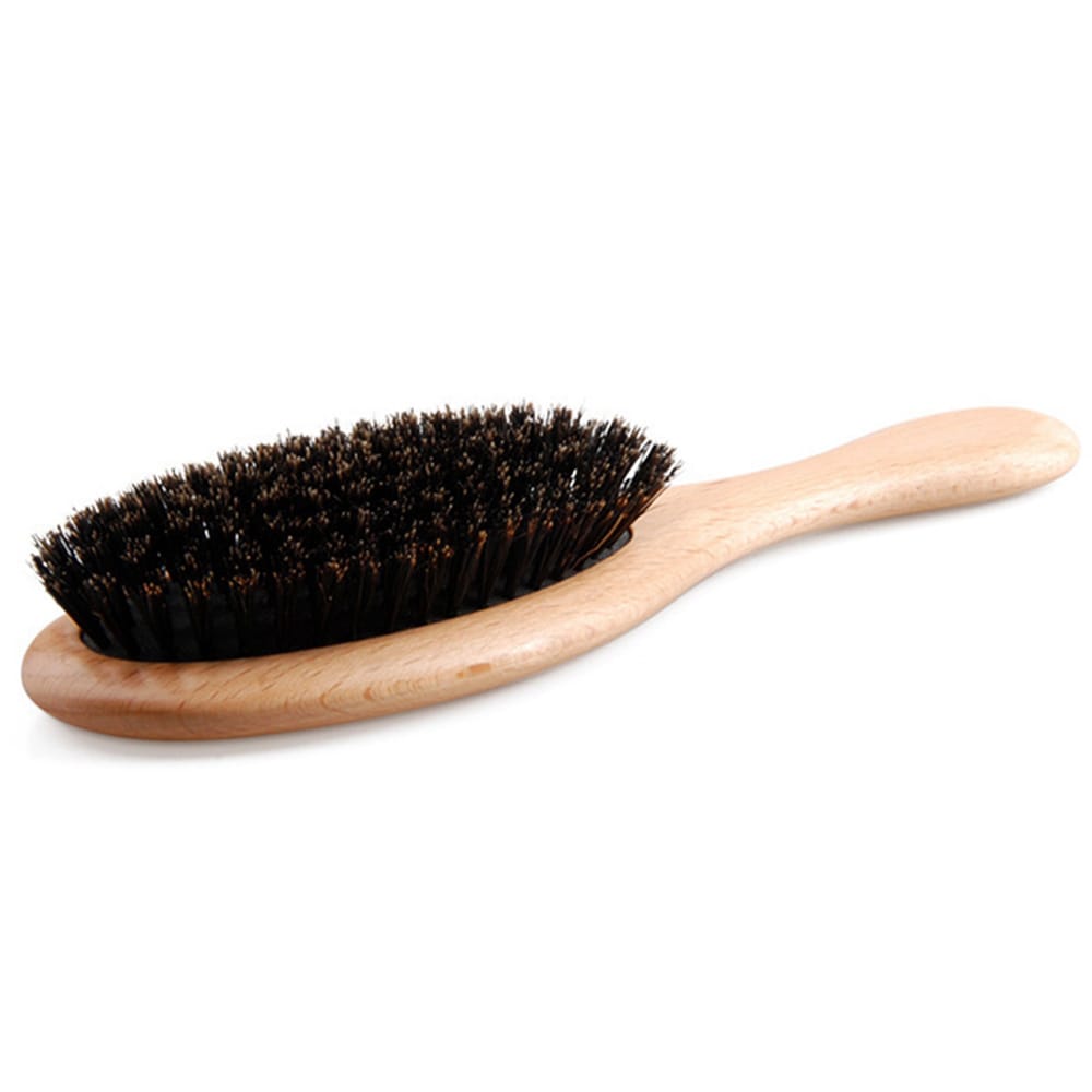 Natural Boar Bristle Hair Brush Wooden Paddle Hairbrush