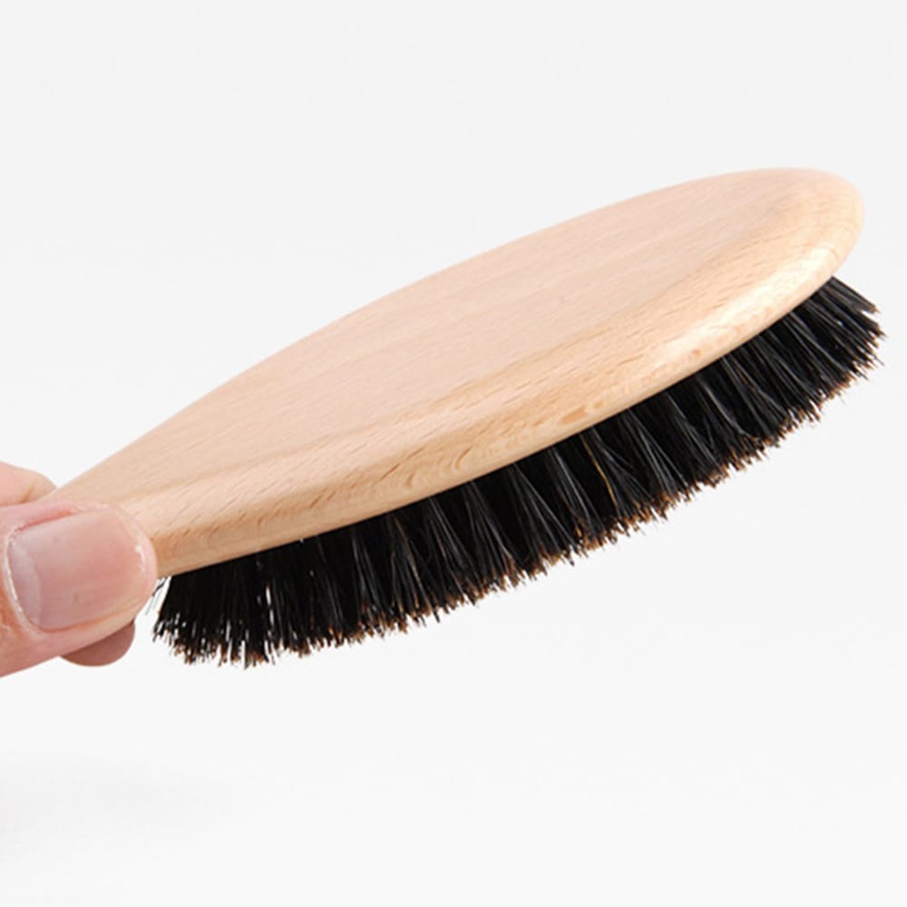 Natural Boar Bristle Hair Brush Wooden Paddle Hairbrush